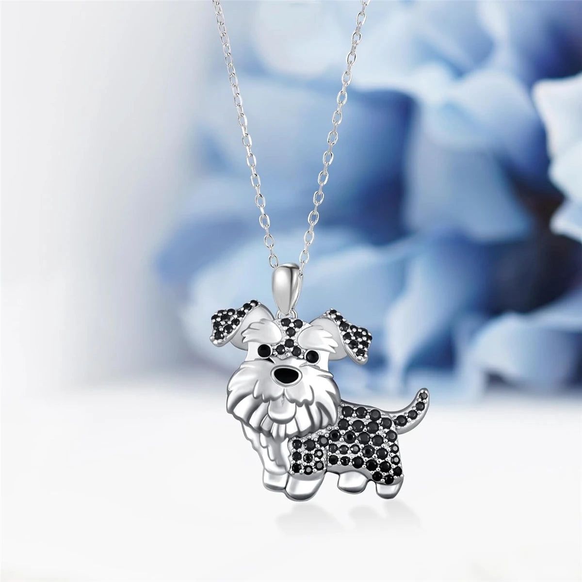 Silver Schnauzer Necklace
