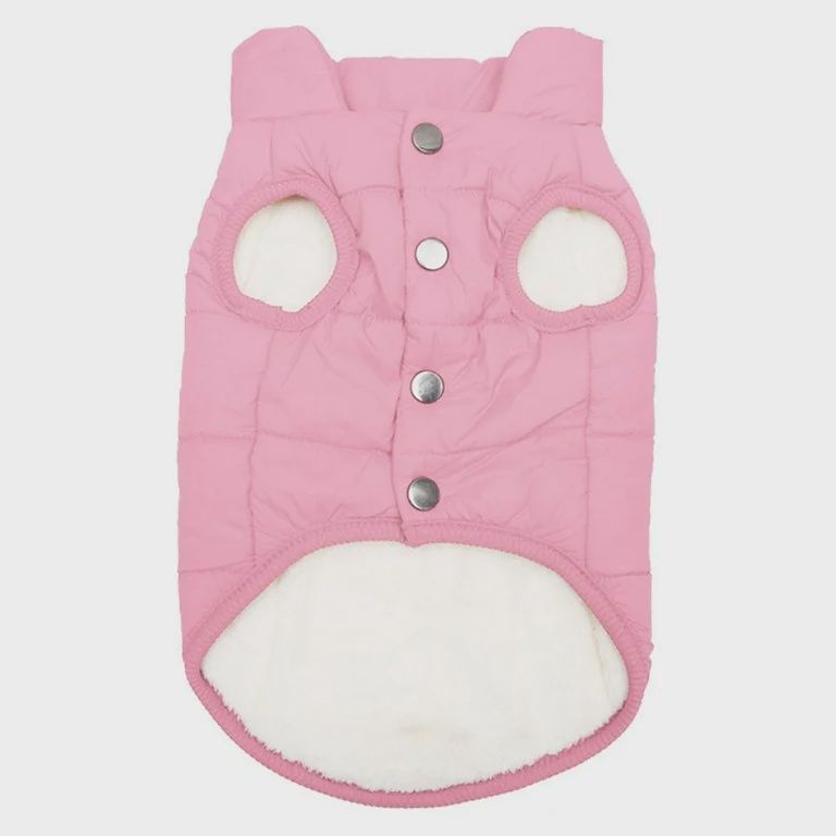 Pink Puffer Jacket, Size: Medium