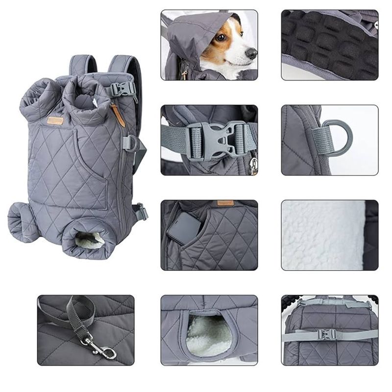 Black Pet Front Carrier Bag
