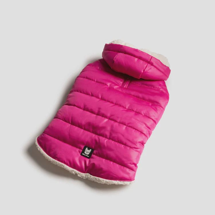 Silver Paw Pink Puffer Jacket