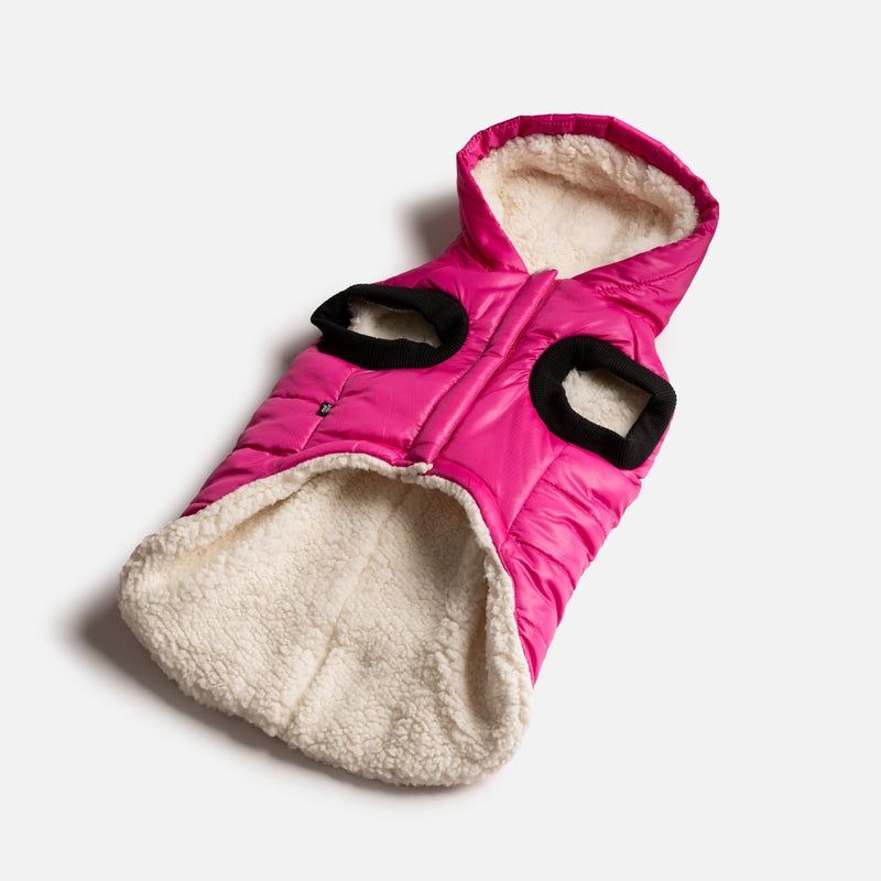 Silver Paw Pink Puffer Jacket