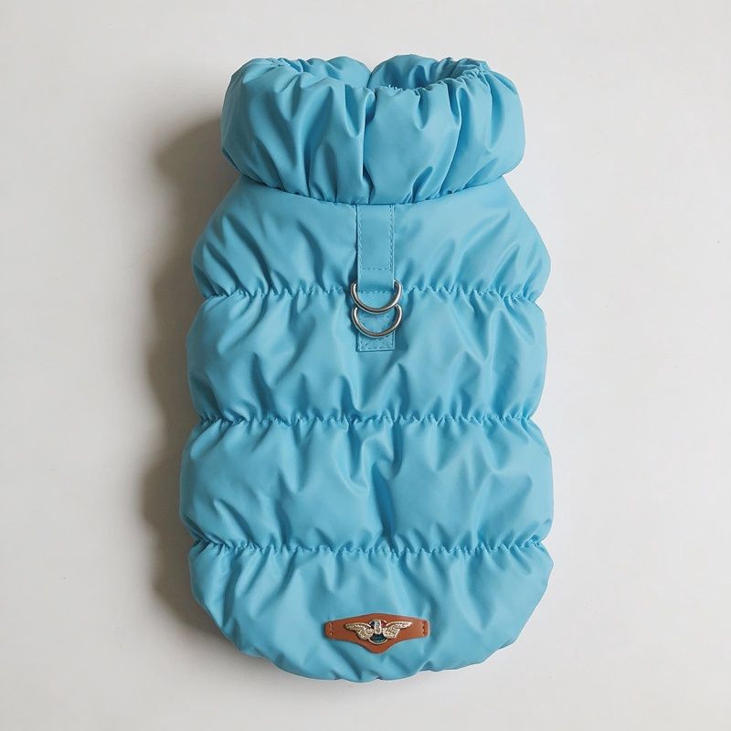Light Blue Puffer Jacket, Size: Medium