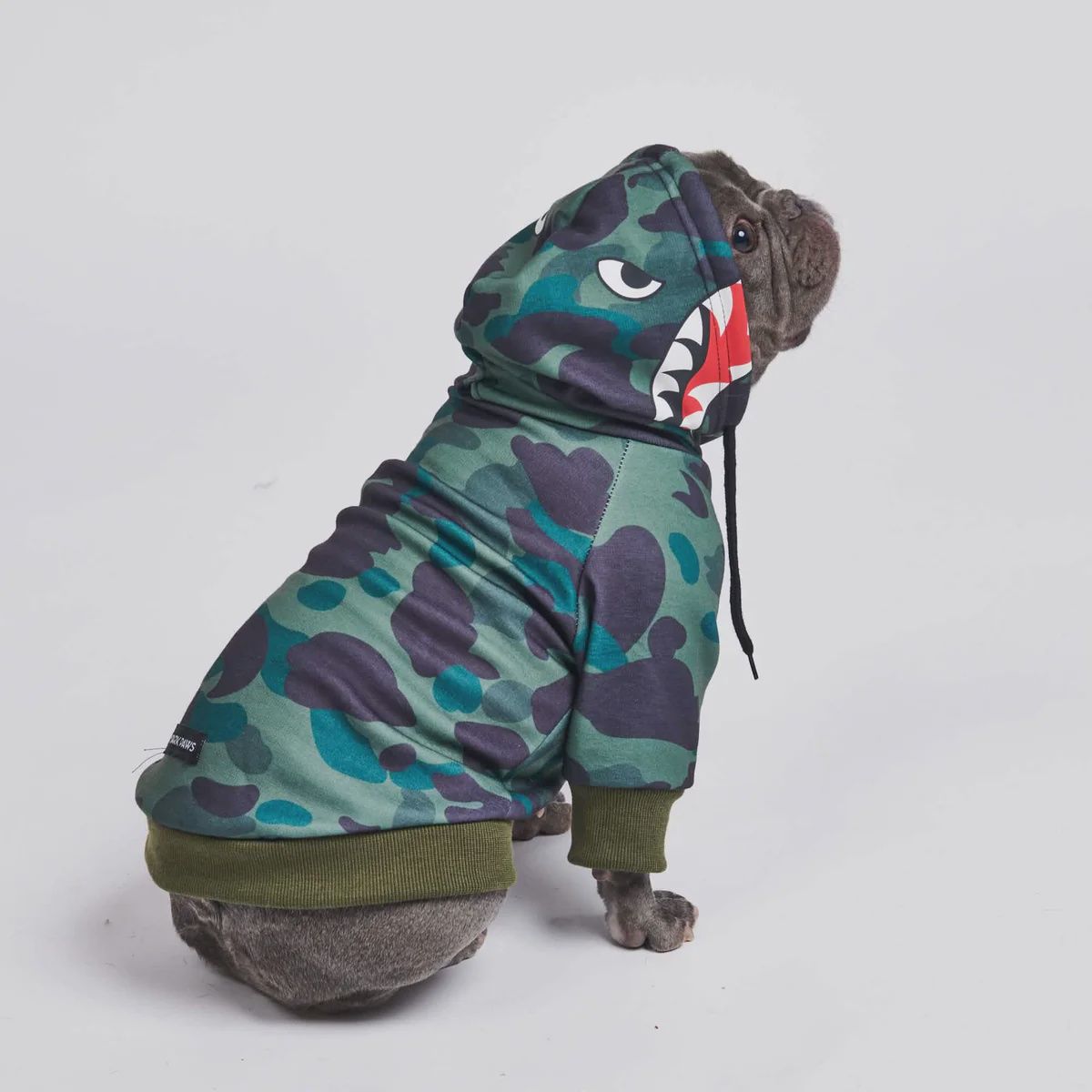 Shark Monster Dog Hoodie, Size: Large