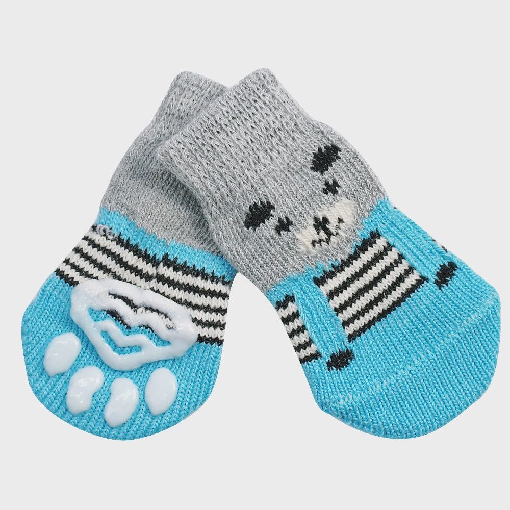 Light blue teddy socks, Size: Medium