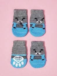 Light blue teddy socks