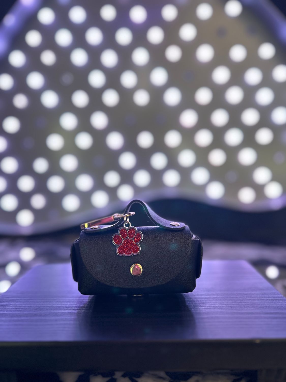 Waste Bag Holder Purse Holds- Black, Colour: Black