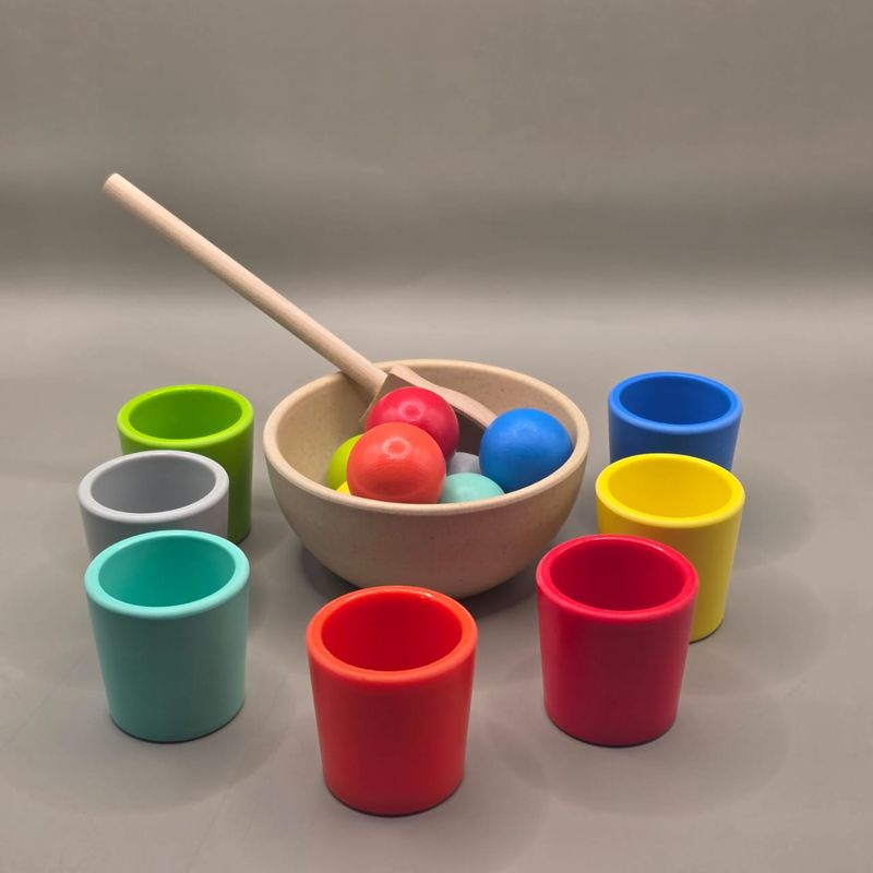 Rainbow cup color sorting set