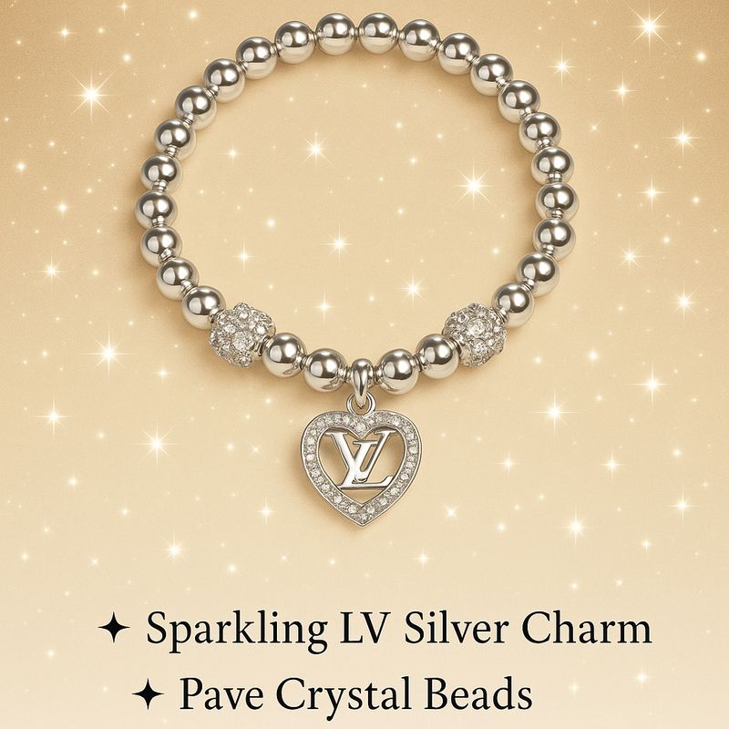 Louis Vuitton Heart Charm Bracelet - Golden Embrace