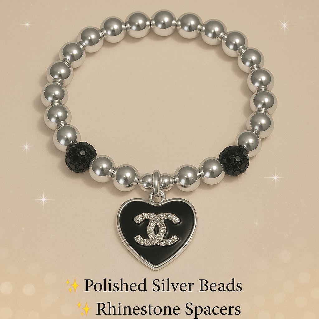 Chanel Black Onyx Charm Bracelet - Midnight Glam