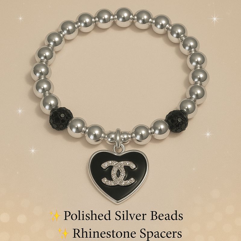 Chanel Black Onyx Charm Bracelet - Midnight Glam