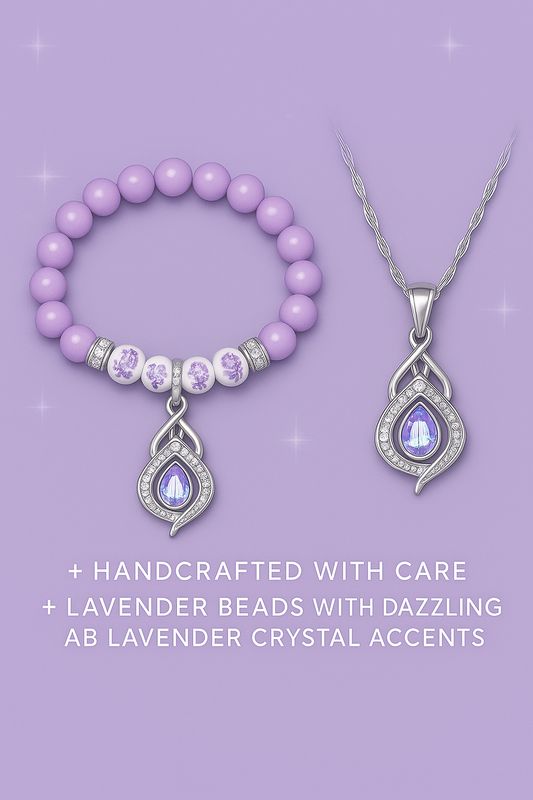Lavender Elegance Beads and Crystals