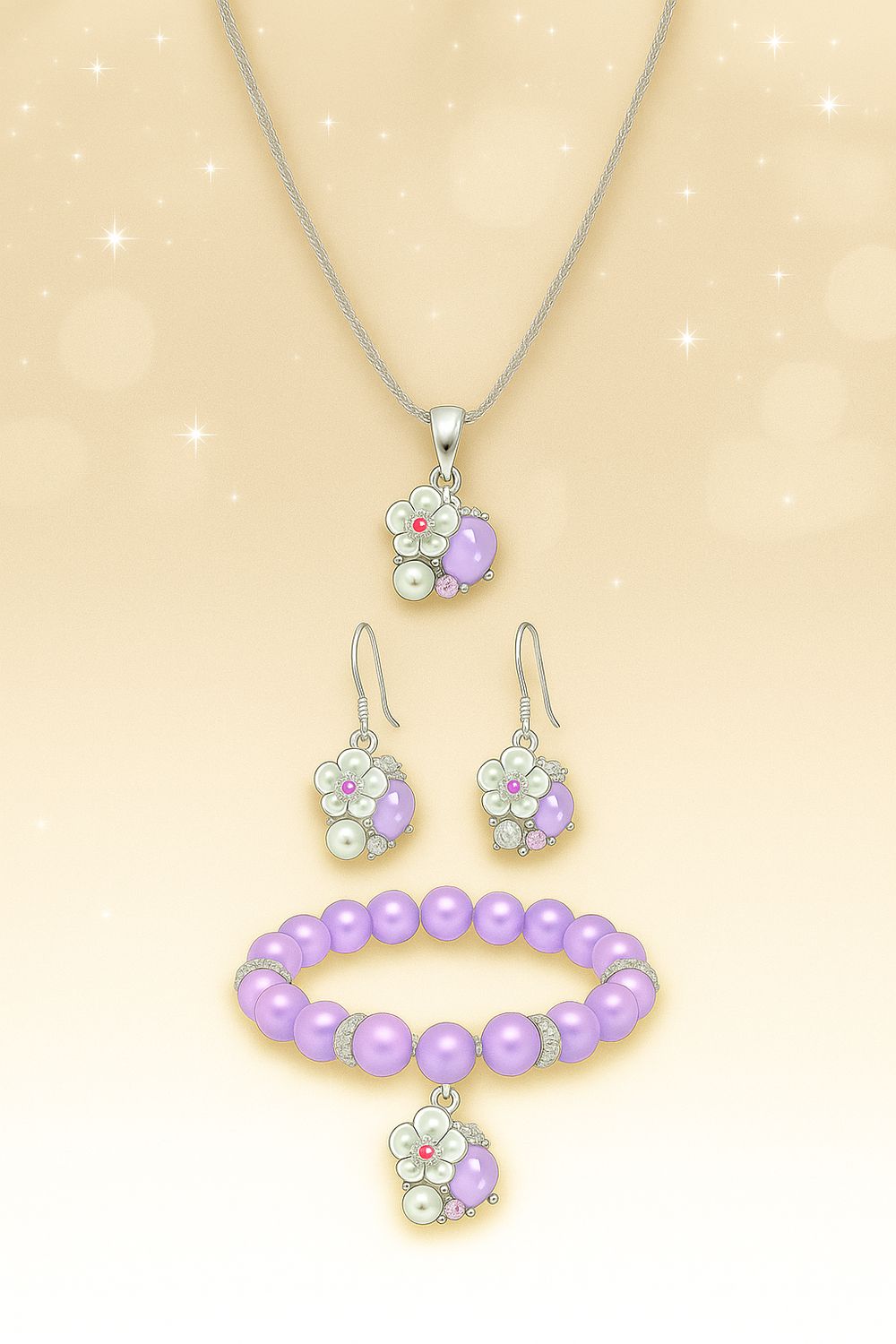 Floral Elegance in Silver and Pastels