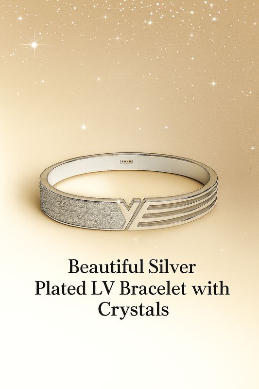 Sparkling LV Bracelet with Crystals