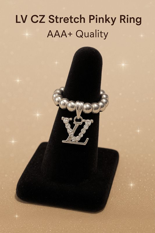 LV CZ Stretch Pinky/Toe Ring Showcase
