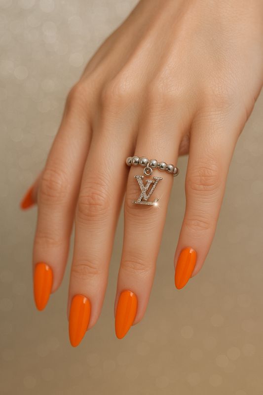 Elegant Pinky/Finger/Toe Ring with Louis Vuitton Charm