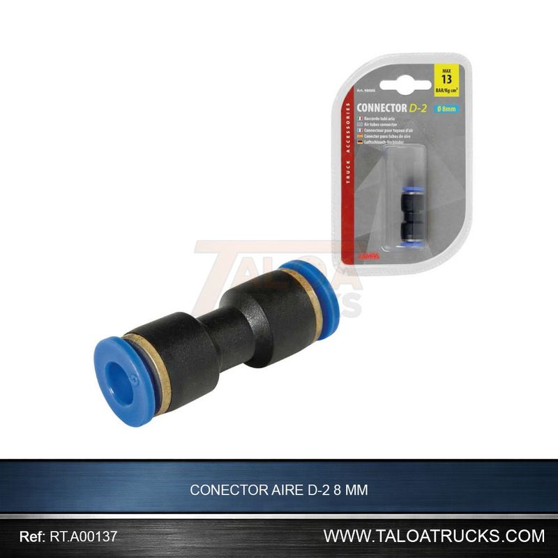 CONECTOR AIRE D-2 8 MM
