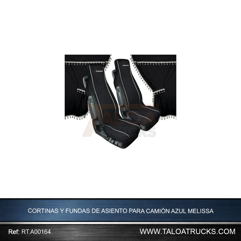 CORTINAS Y FUNDAS DE ASIENTO PARA CAMIÓN AZUL MELISSA