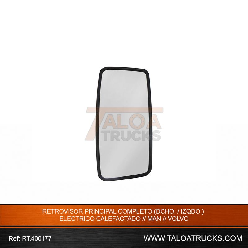 RETROVISOR PRINCIPAL COMPLETO (DCHO. / IZQDO.) MANUAL CALEFACTADO // MAN // VOLVO