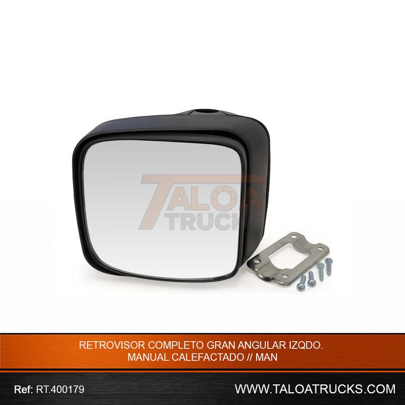 RETROVISOR COMPLETO GRAN ANGULAR IZQDO. MANUAL CALEFACTADO // MAN
