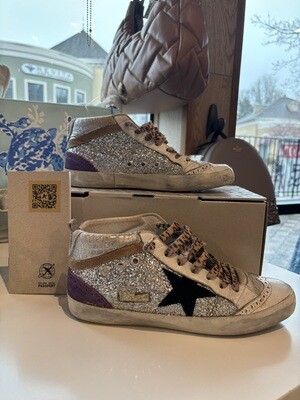 Golden Goose Silver Mid/Star Sneakers