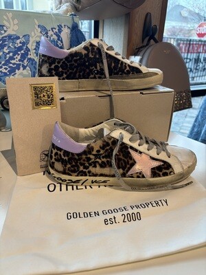Golden Goose Leopard Superstar Sneakers