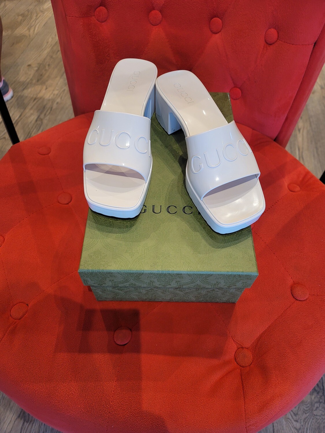 Gucci Rubber Slides Size 38