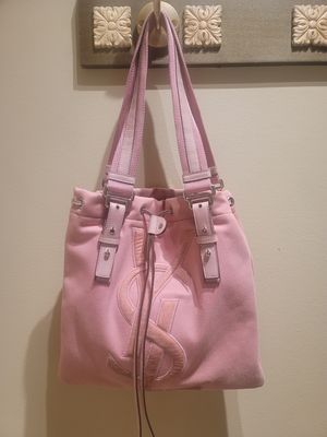 YSL Pink Canvas Drawstring Kahala Handbag YSL Pink Canvas Drawstring Kahala Handbag