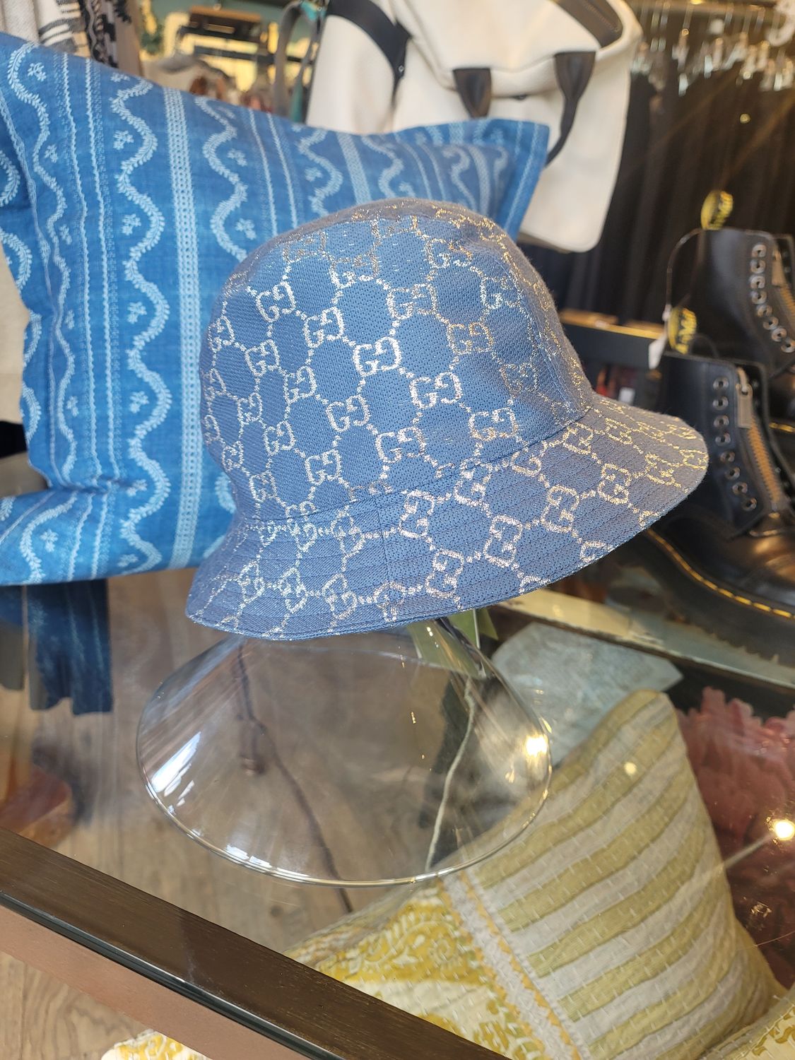 Gucci Desert Light GG Bucket Hat NEW