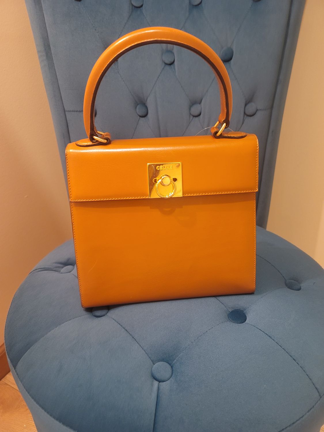 Celine Leather 2 Way Handbag