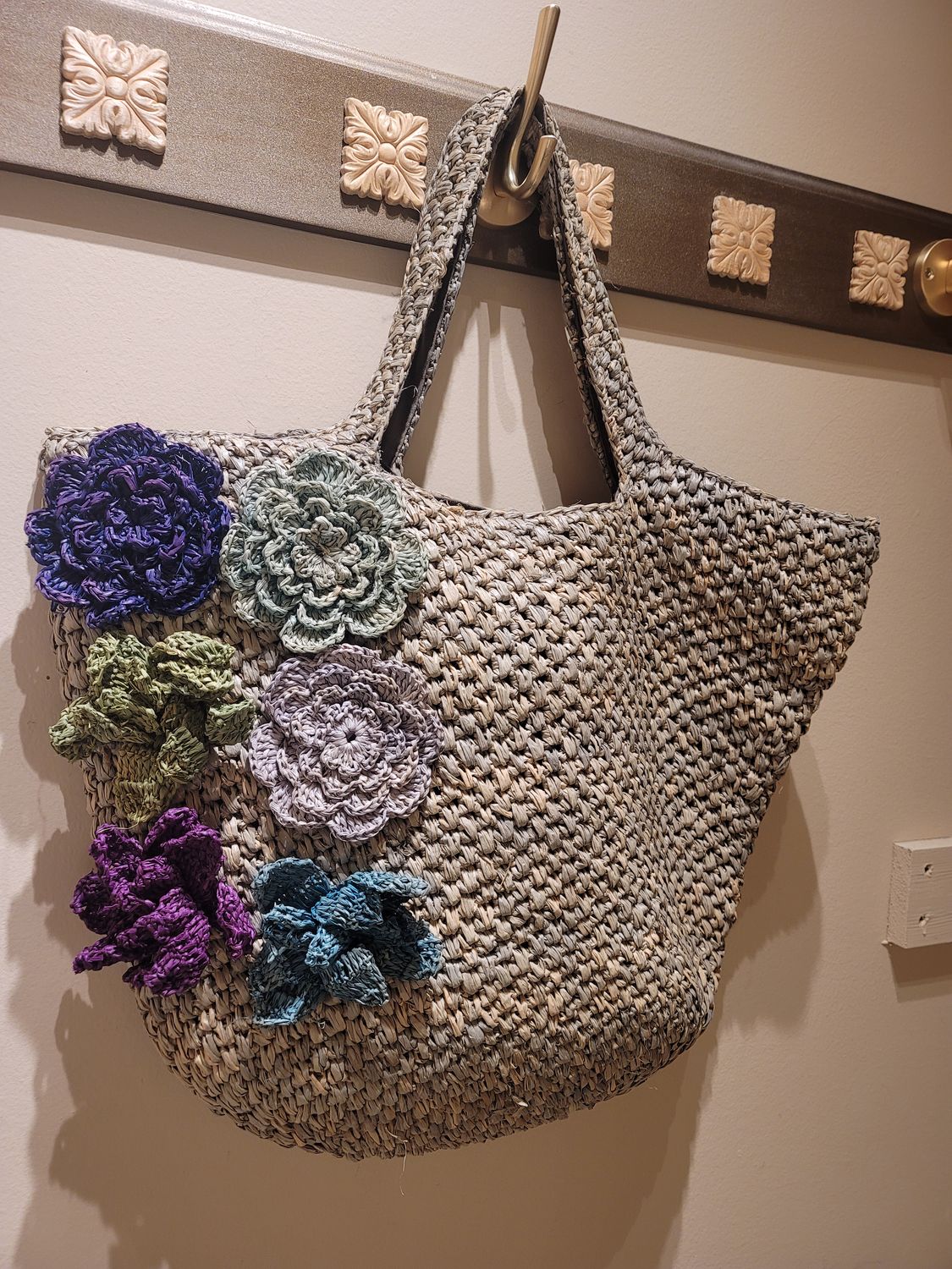 Flora Bella Woven Tote Handbag
