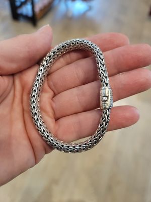 John Hardy Silver/Diamond 7.5mmBracelet