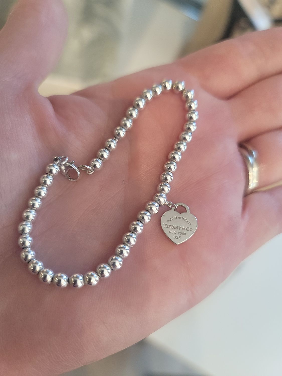 Tiffany & Co Heart Tag Bead Bracelet