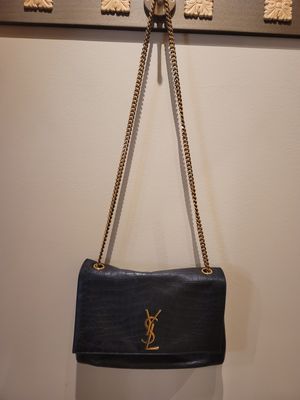 YSL Reversible Kate medium in crocodile-embossed leather