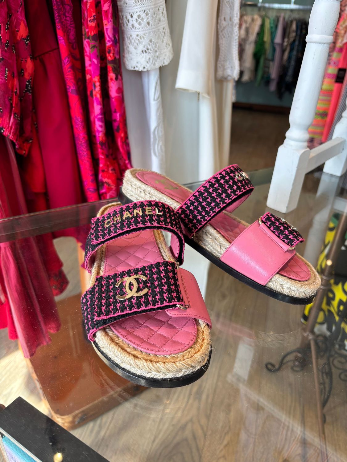 Chanel Dad Sandal Mule Slides with Adjustable Straps