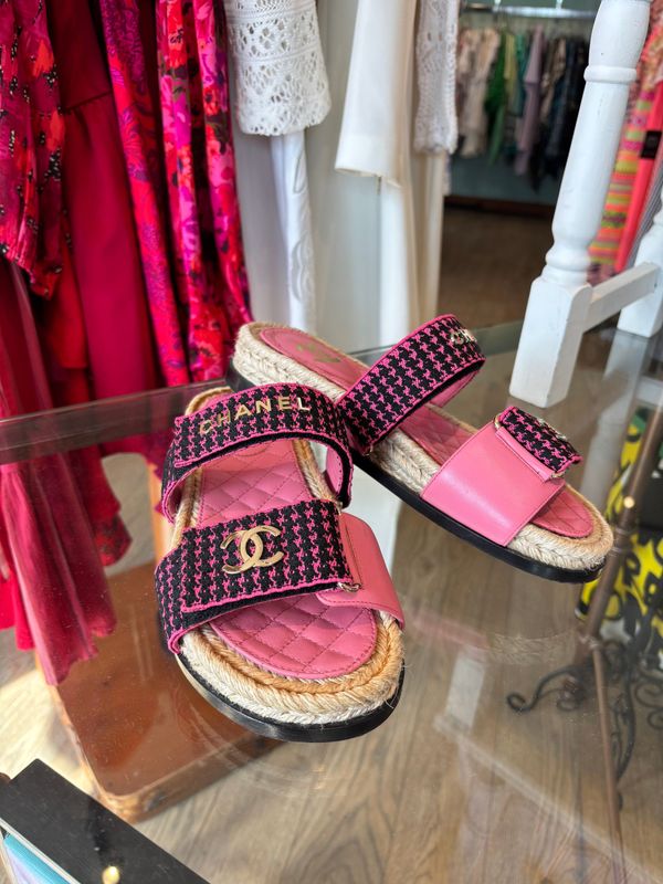 Chanel Dad Sandal Mule Slides with Adjustable Straps