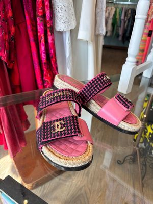 Chanel Dad Sandal Mule Slides with Adjustable Straps