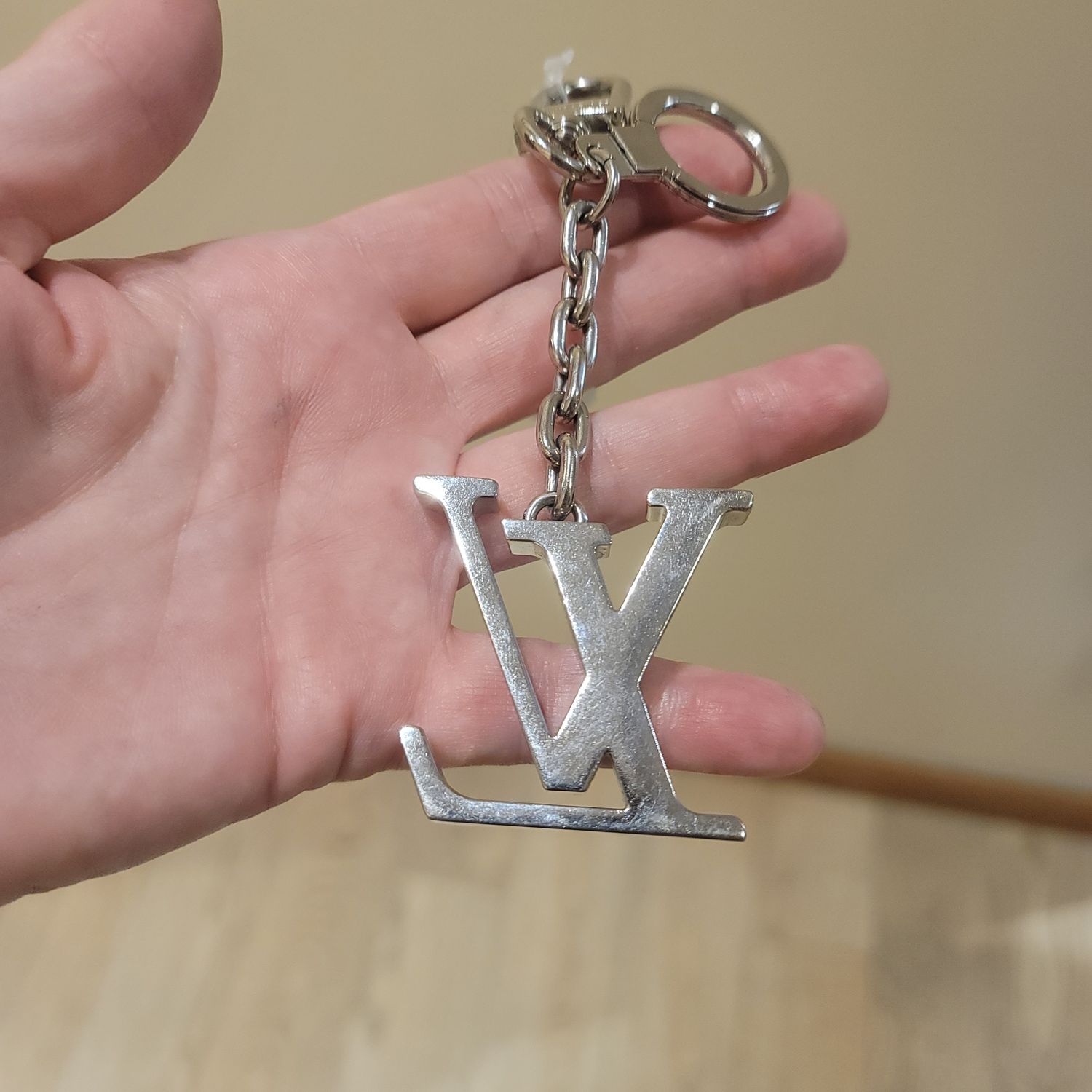 Louis Vuitton Silver Key Fob Chain