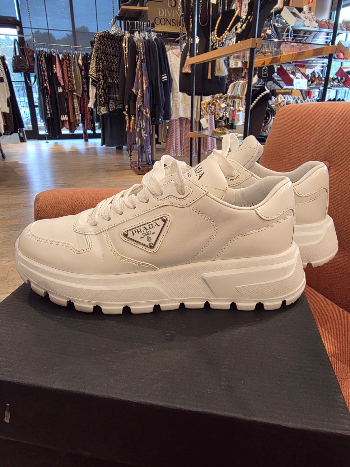 Prada Prax Leather Sneakers size 37