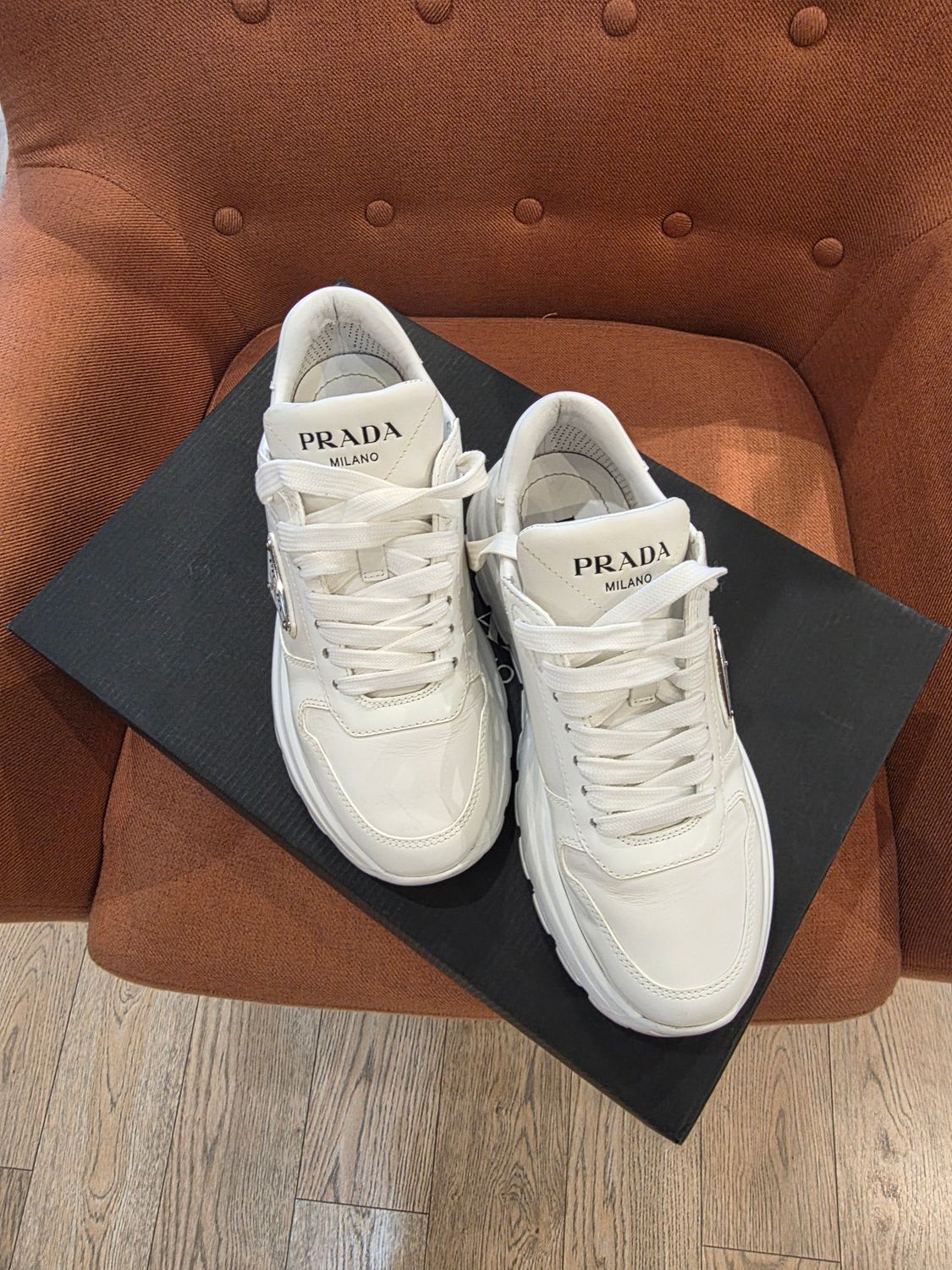 Prada Prax Leather Sneakers size 37