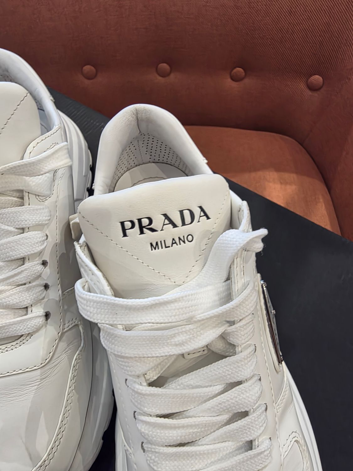 Prada Prax Leather Sneakers size 37