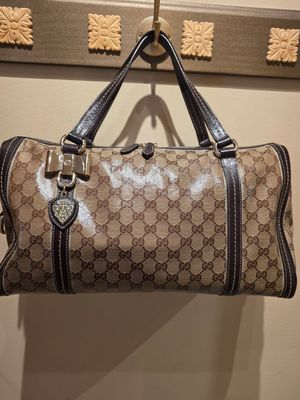 Gucci Coated Canvas Boston Bag Large