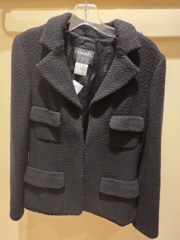 Chanel Wool Black Blazer Chanel Wool Black Blazer
