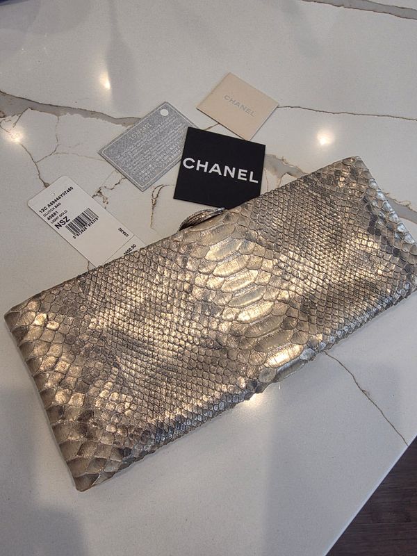 Chanel Python/Crystal CC Clutch Chanel Python/Crystal CC Clutch