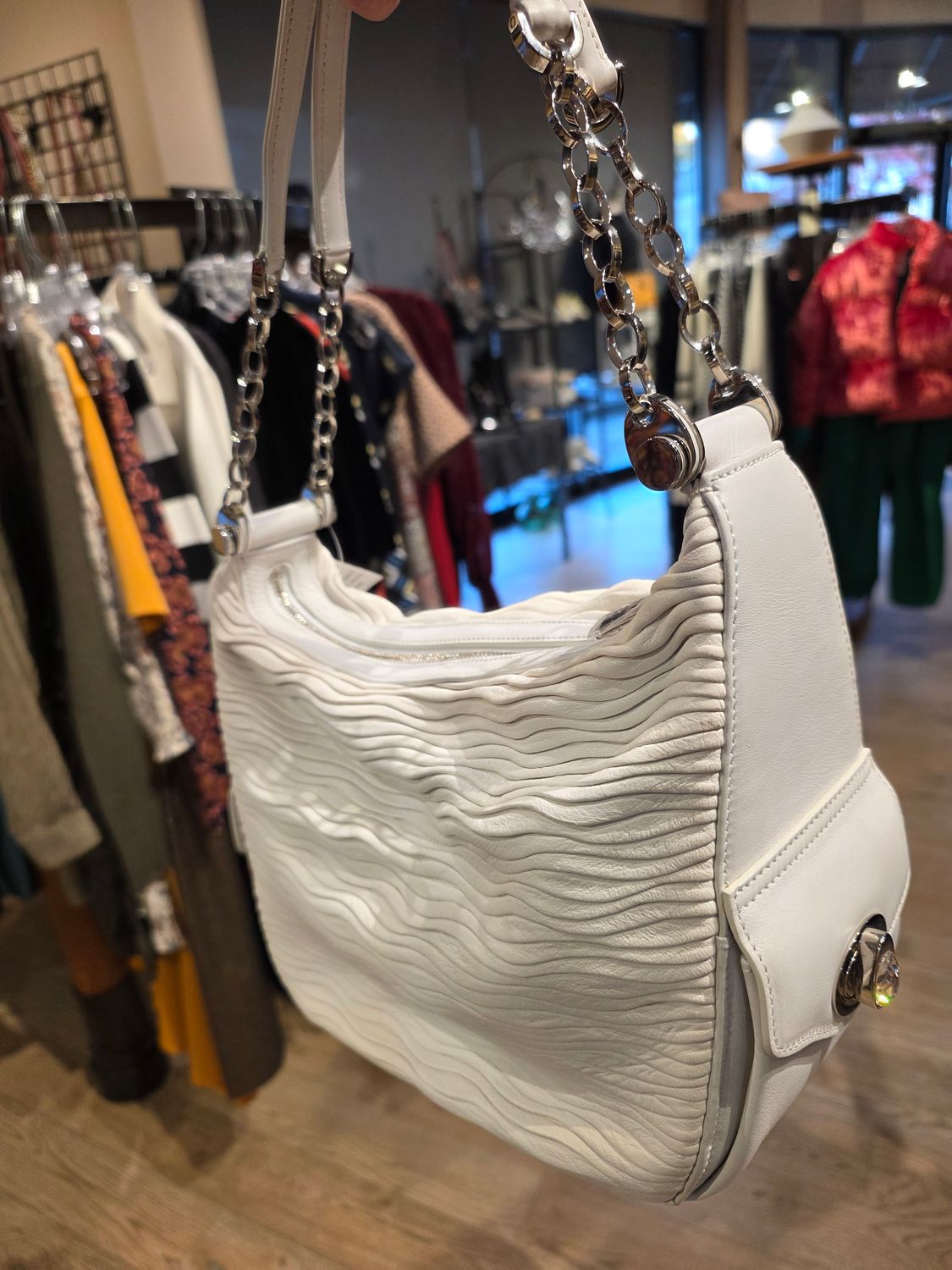 Judith Leiber Leather Crystal Handbag