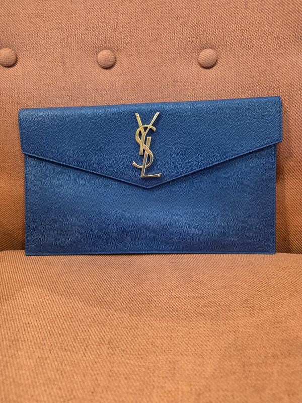 YSL Leather Pouch Clutch