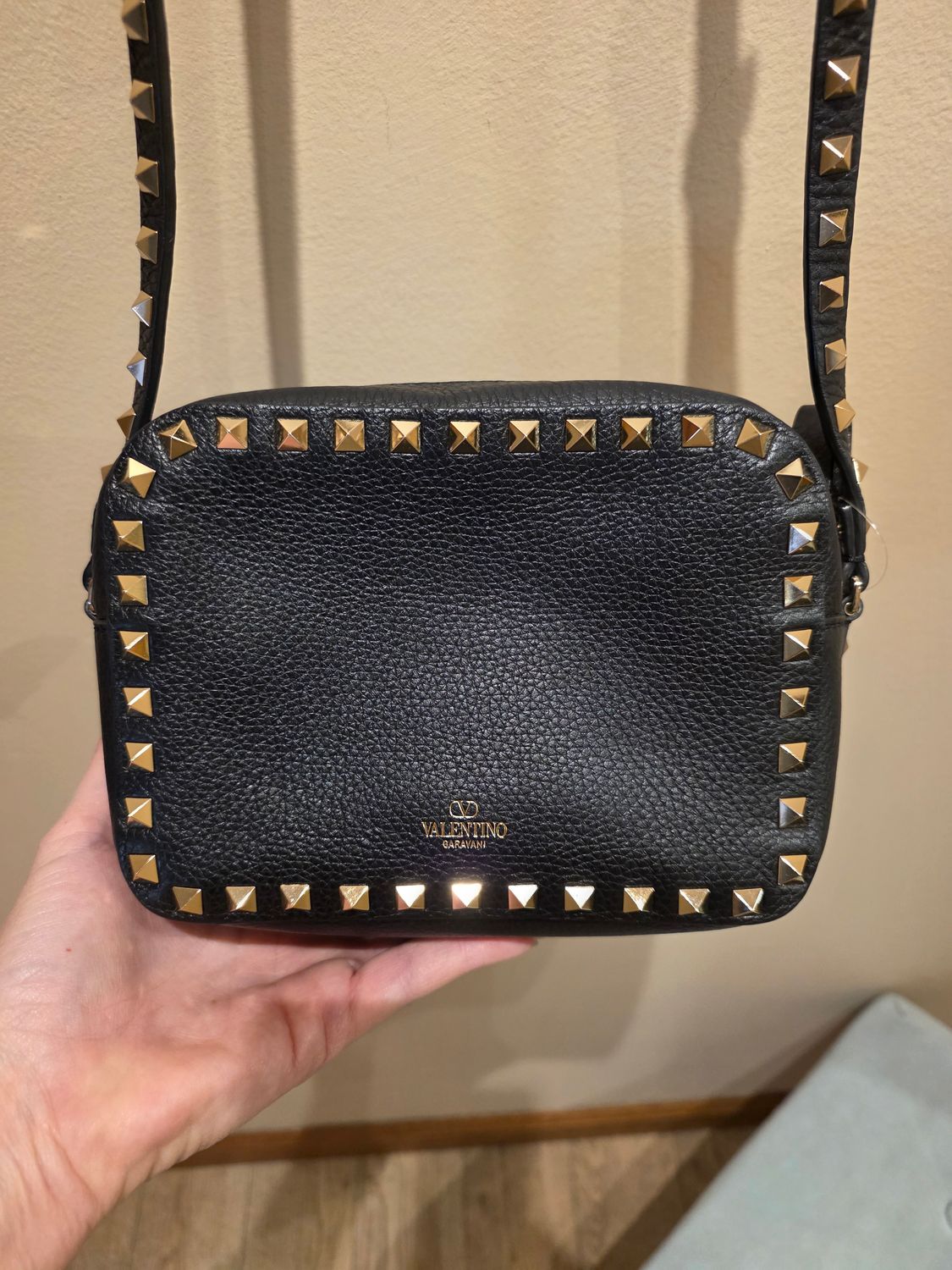 Valentino Garavani Black Leather Crossbody