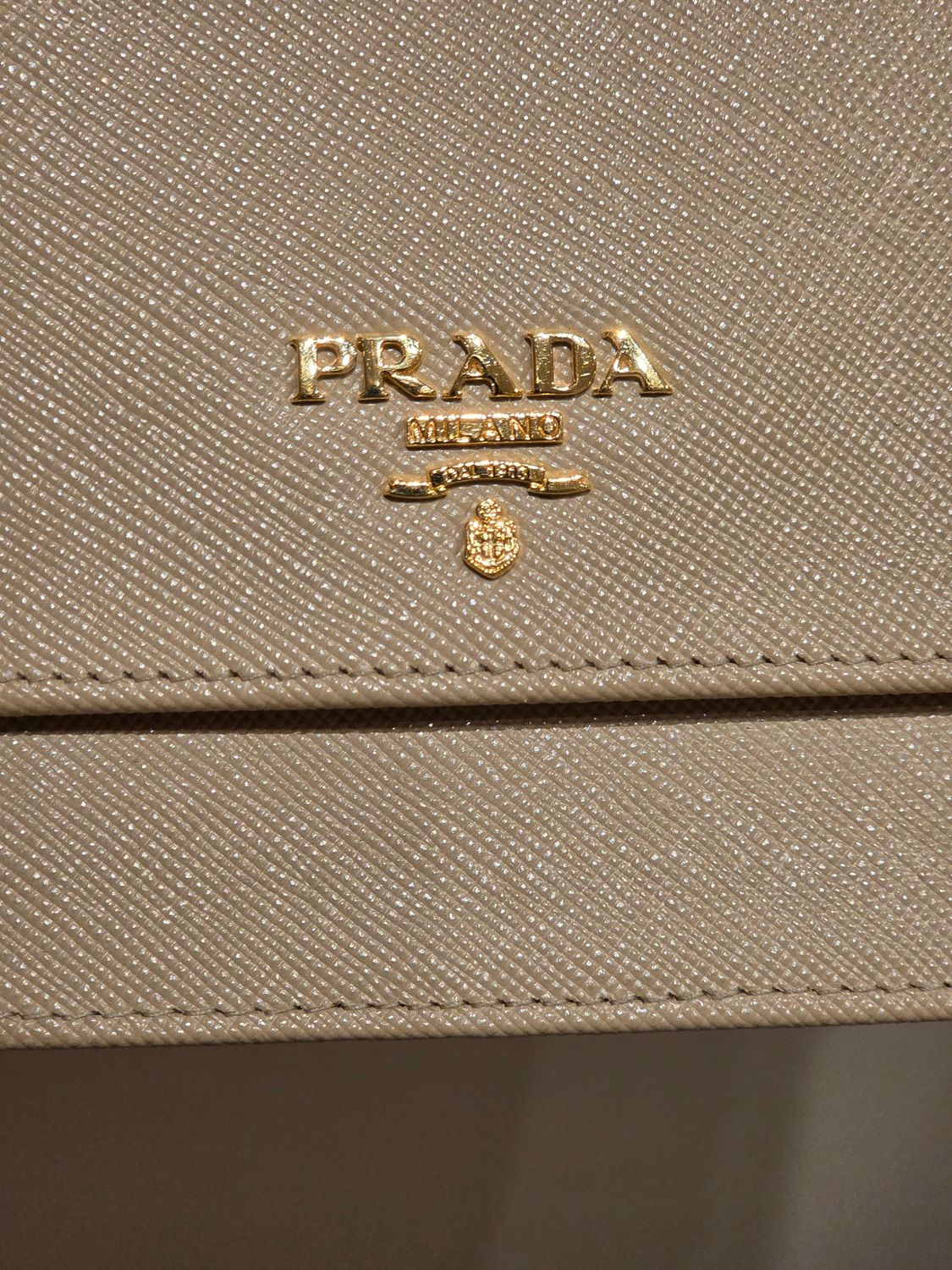 Prada Saffiano wallet on a Strap Crossbody