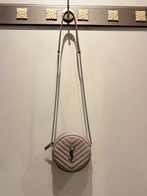 Saint Laurent Chevron Round Camera Bag