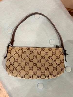 Gucci GG Canvas Wristlet