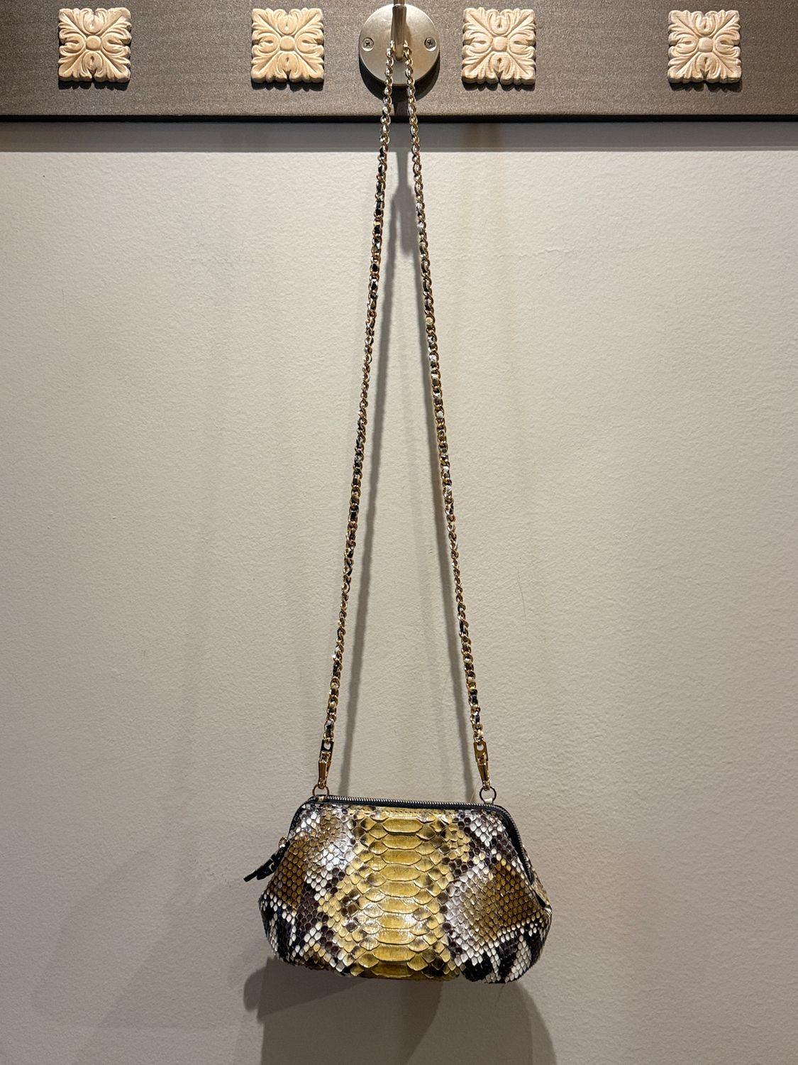 Zagliani Snakeskin Crossbody Bag Zagliani Snakeskin Crossbody Bag